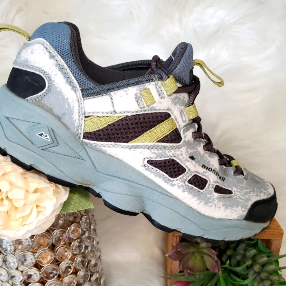 Montrail Vintage  Mens Waterproof Gray Hiking Trail Shoes  Lace Up Size 6